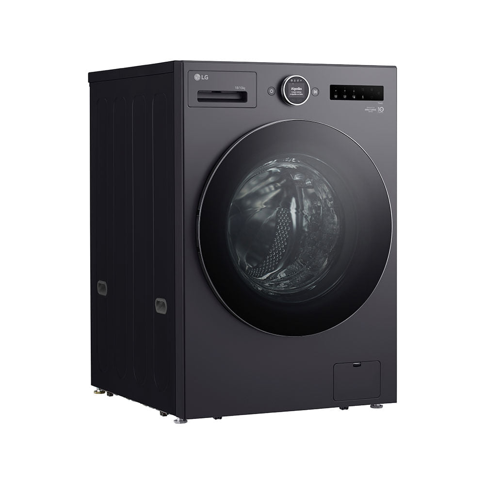 Lava e Seca Smart LG NT 18kg Black Inox WD18GNTS6B Preta
