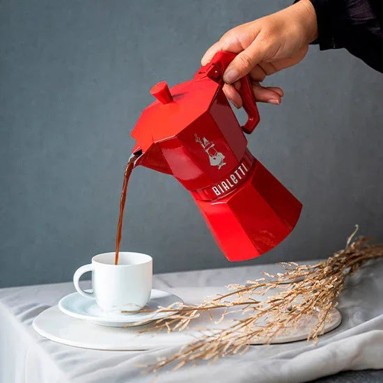 Cafeteira Bialetti Moka Exclusive Vermelha 3 xícaras