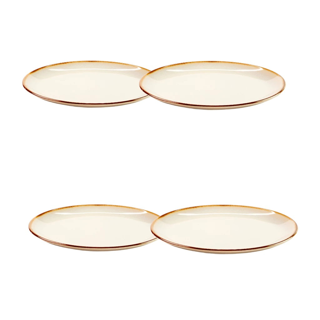 Prato para Sobremesa de Cerâmica Brava Areia 20 cm Noah - NDI