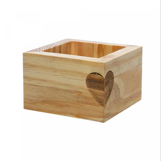 Cachepot de Madeira Wolff para Vaso de Plantas Coração