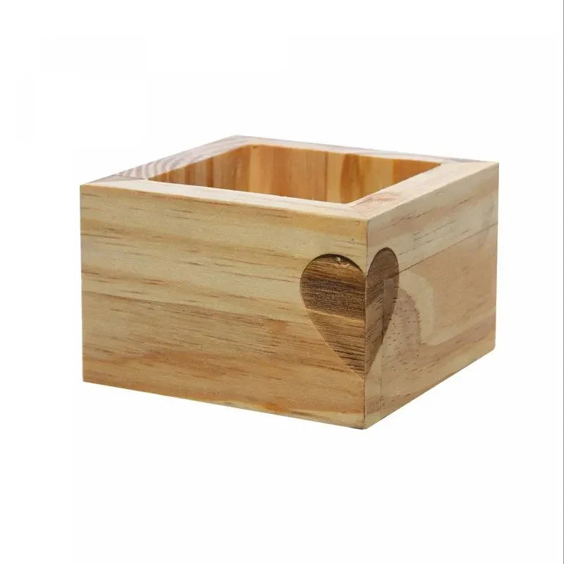 Cachepot de Madeira Wolff para Vaso de Plantas Coração