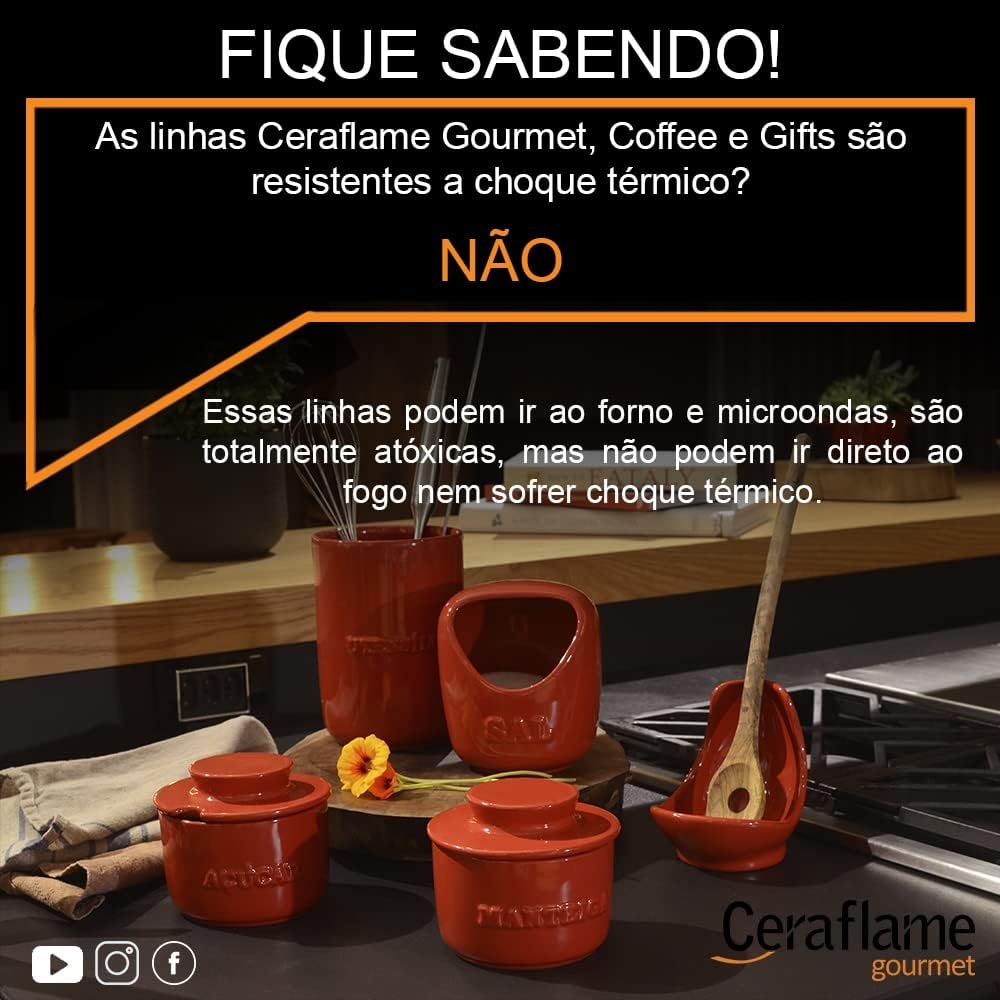 Manteigueira de Cerâmica Ceraflame 250G Amarela