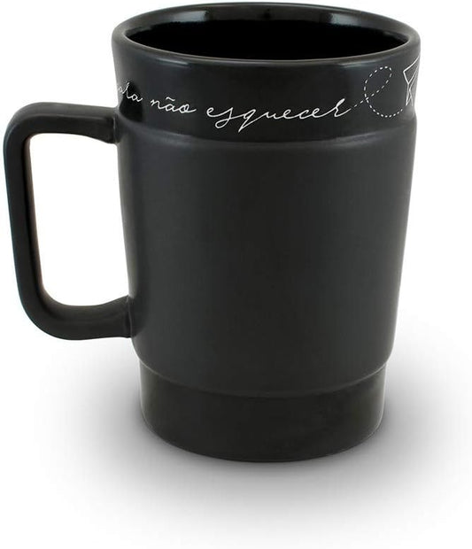 Caneca de Cerâmica Ceraflame Coffee Preto Mondoceram 300ml
