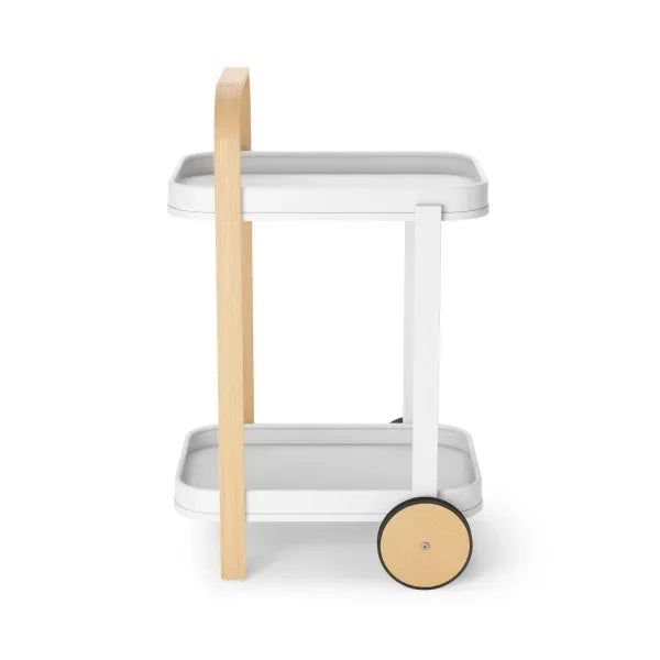 Mesa/Carrinho de Bar Bellwood Cart Branco/Natural Umbra