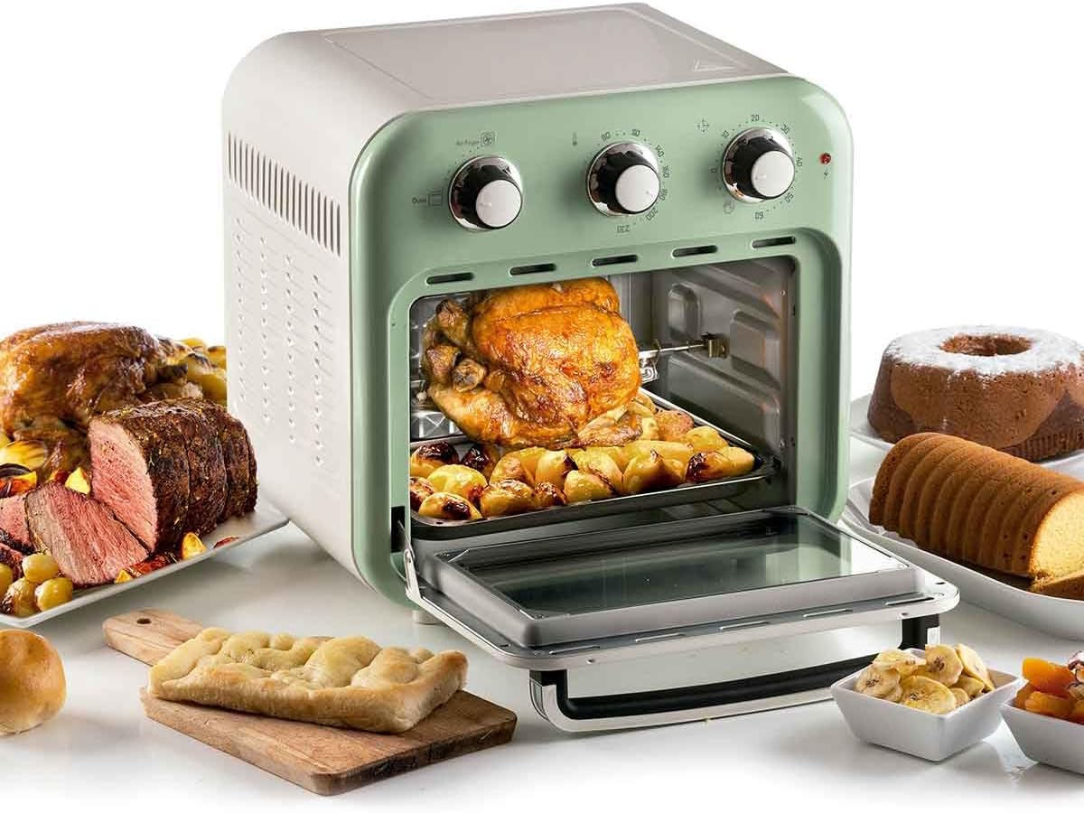 Fritadeira Air Fryer Oven Ariete Vintage Verde 16l 1200w
