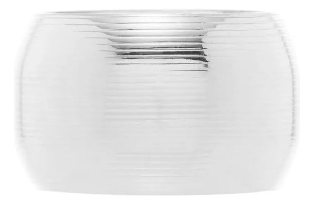 Conjunto 4 Anéis para Guardanapo de Aço Niquelado Circle Prata Lyor 4,5cm