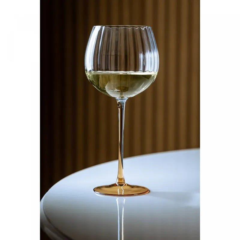Conjunto de 2 Taças de Vinho de Vidro com Haste Âmbar Classic Wolff 620ml
