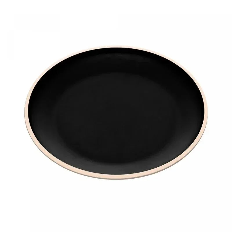 Prato de Sobremesa de Melamina Class Preto Wolff 21,5cm