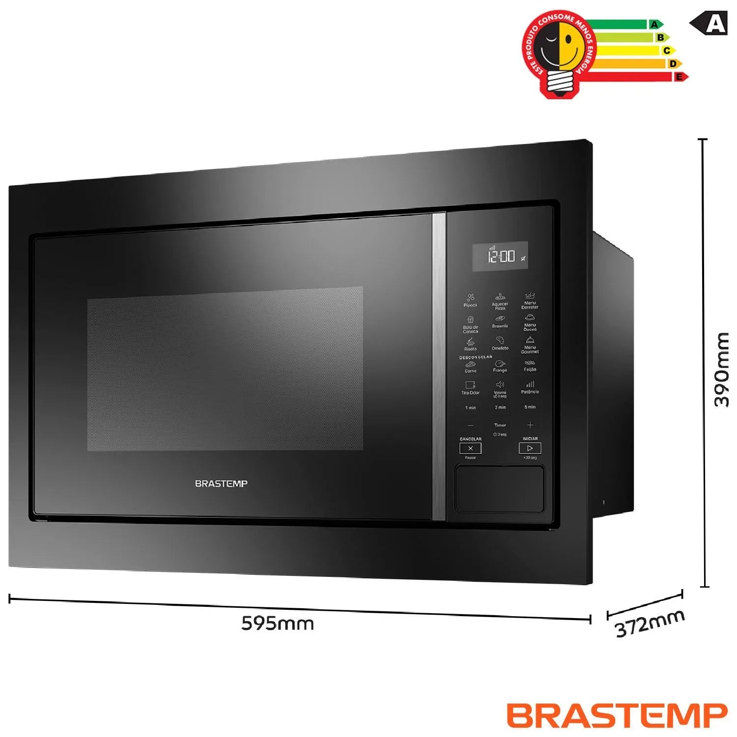 Micro-ondas de Embutir Brastemp Eclipse Collection 32L Design Sofisticado BM146AP