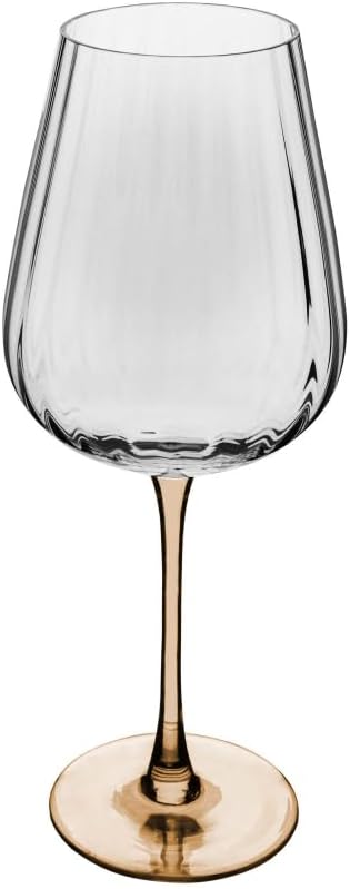 Conjunto de 2 Taças de Vinho de Vidro com Haste Âmbar Classic Wolff 560ml