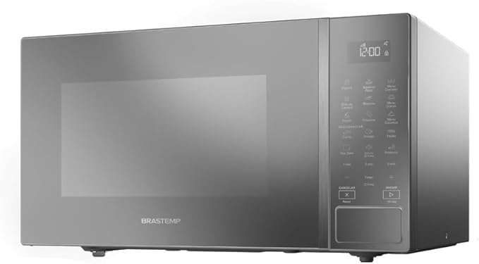 Micro-ondas Brastemp 32L com Menu Gourmet Cinza Espelhado BMS46AR