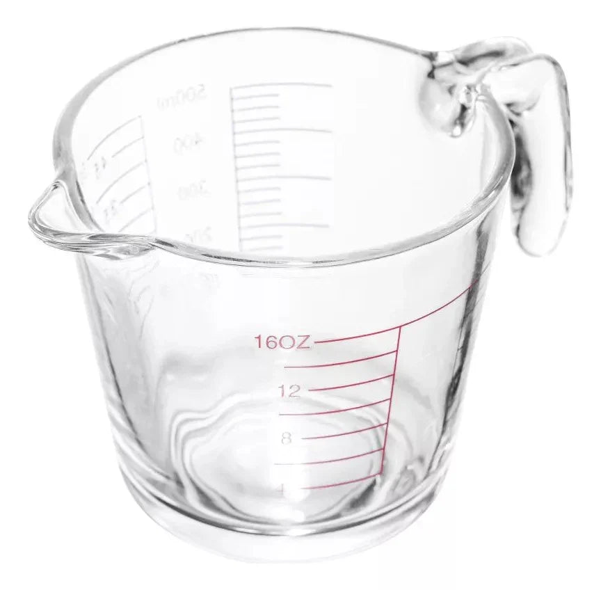 Jarra Medidora de Vidro com Marcação em Vermelho Lyor 660ml