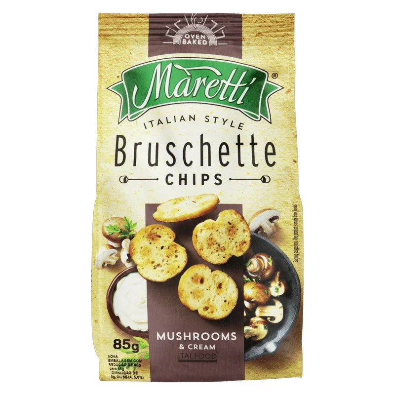 Snack de Trigo Cogumelos e Creme Maretti Bruschette 85g