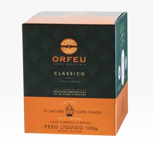 Café Orfeu Drip Coffee Clássico Com 10 Unidades