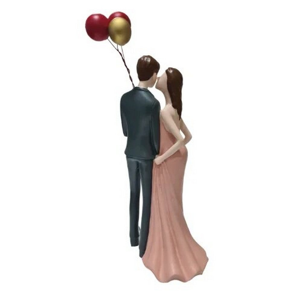 Figura Decorativa de Resina Wolf Casal 12,5cm x 7,5cm x 31cm