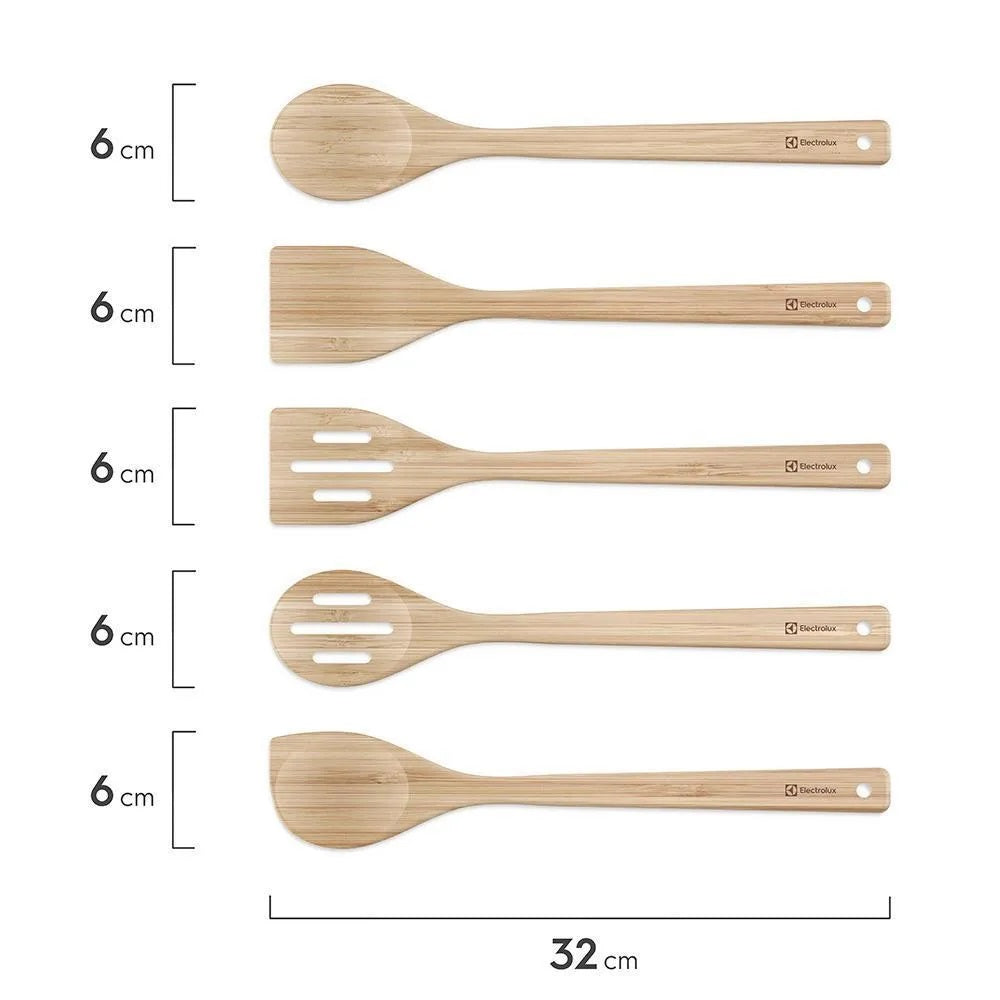 Conjunto de Utensílios de Bambu de 06 Peças Electrolux