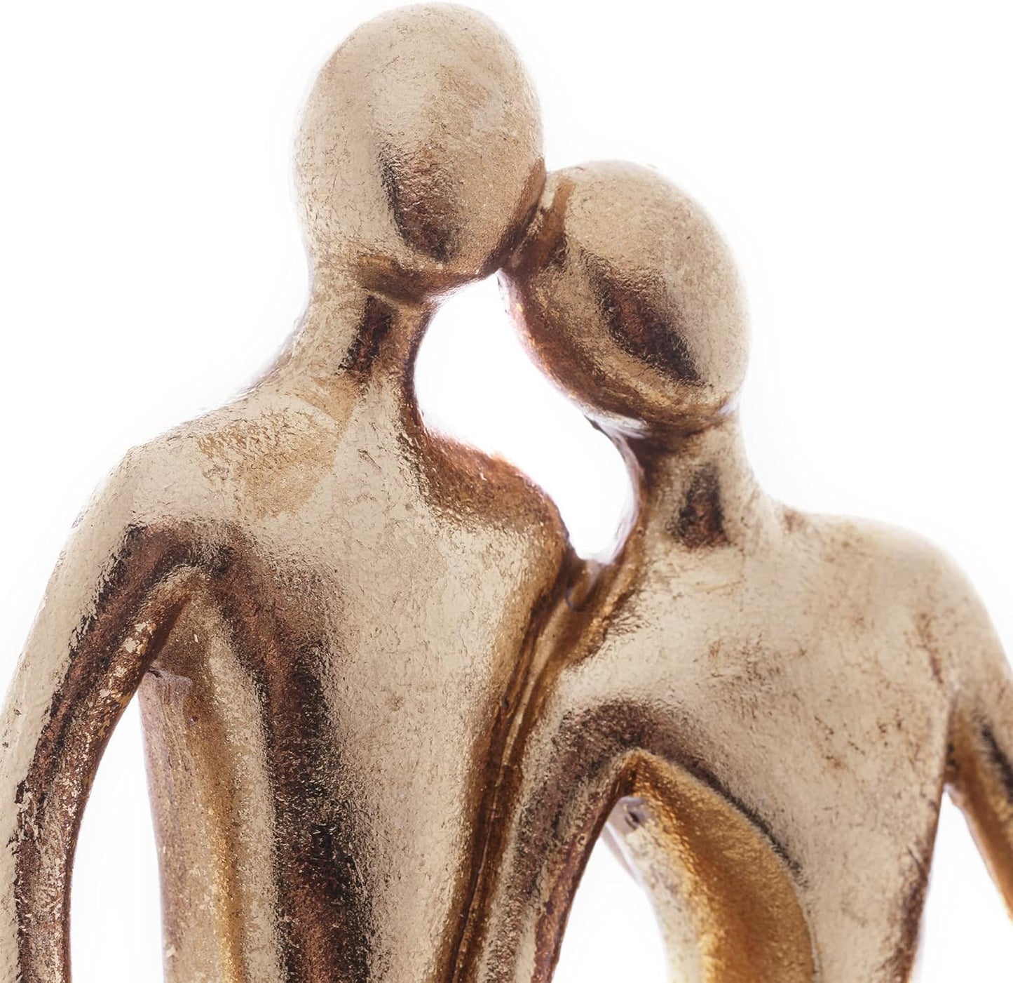 Figura Decorativa de Resina Casal Sentado Wolff 10,5x9x27,5cm