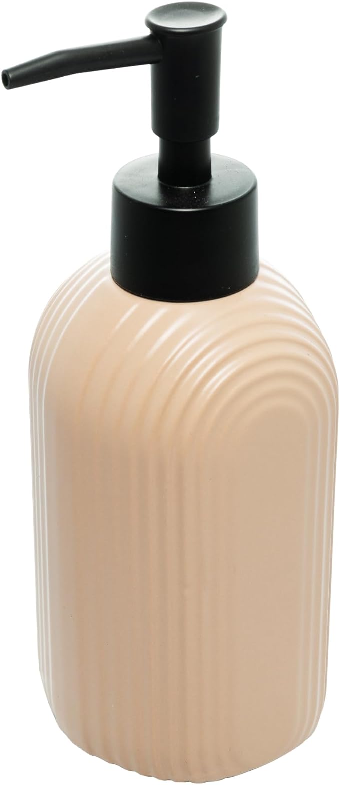 Porta Sabonete Líquido Wolff de Cerâmica Arcos Nude 350ml