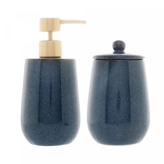 Conjunto de 2 Peças para Banheiro de Cerâmica Reactive Azul Lyor