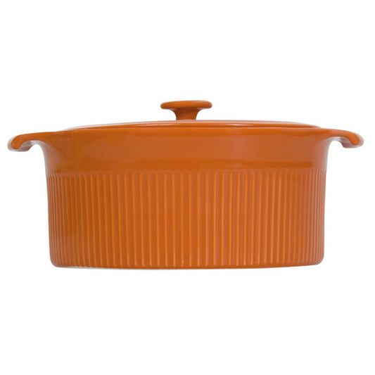 Cocotte De Porcelana Laranja Germer 22cm