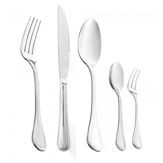 Faqueiro 30 Peças com Faca para Churrasco de Aço Inox Avalon Wolff