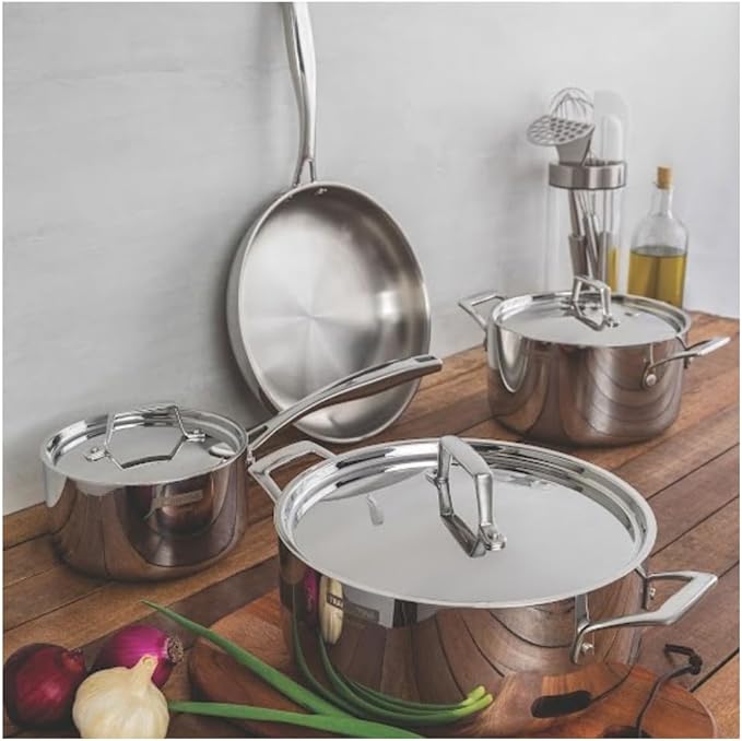 Jg. Panelas Tramontina Aço Inox Corpo Triplo 4pçs Grano
