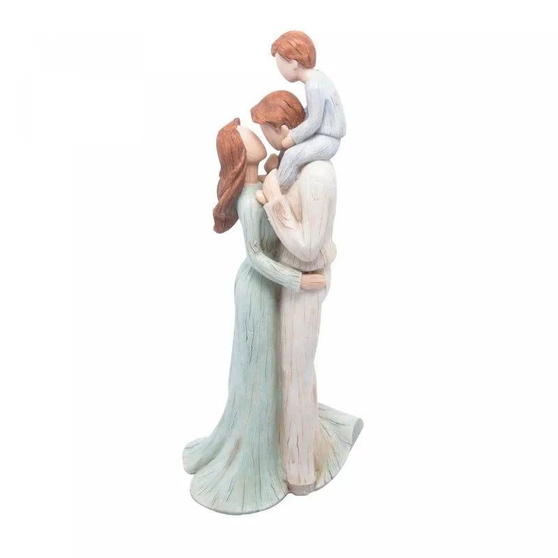 Figura Decorativa Família de Resina 12cm x 11cm x 28,5cm Wolff