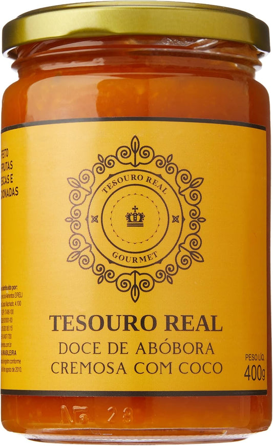 Doce de Abóbora Cremosa com Coco Tesouro Real 400g