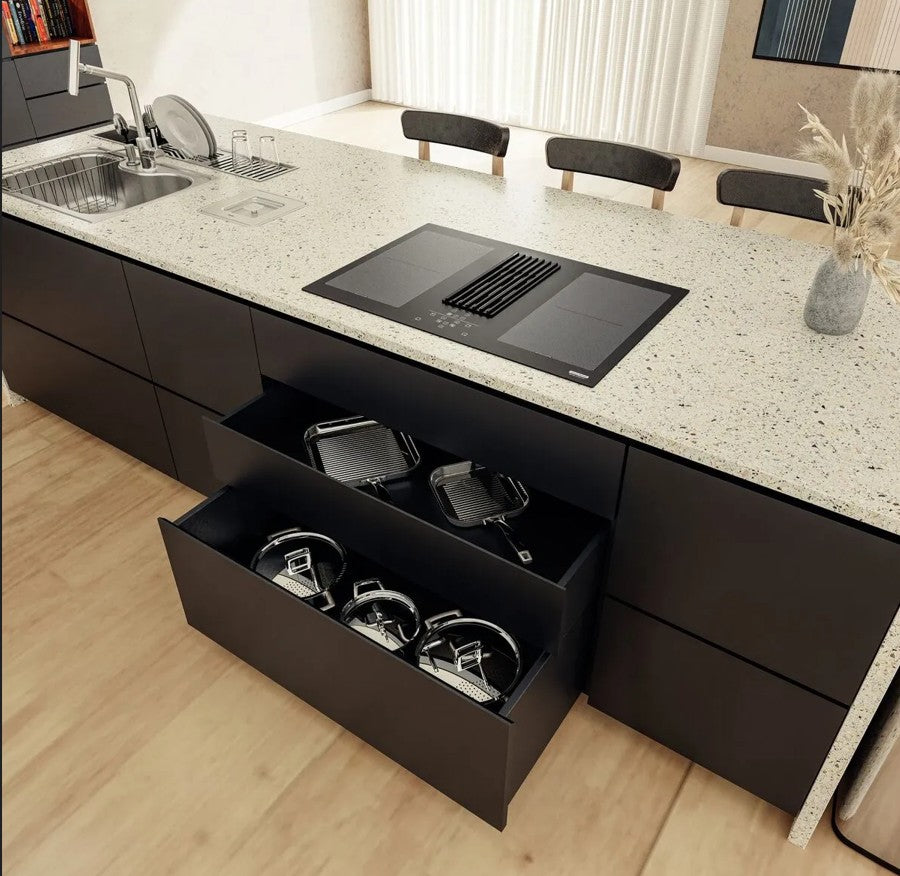 Cooktop Indução Tramontina Duo 4EI 80 Coifa Integrada