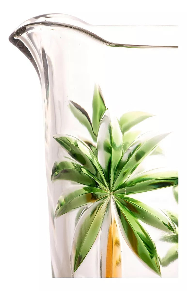 Jarra Cristal de Chumbo Wolff Palm Tree Handpaint 1,5L