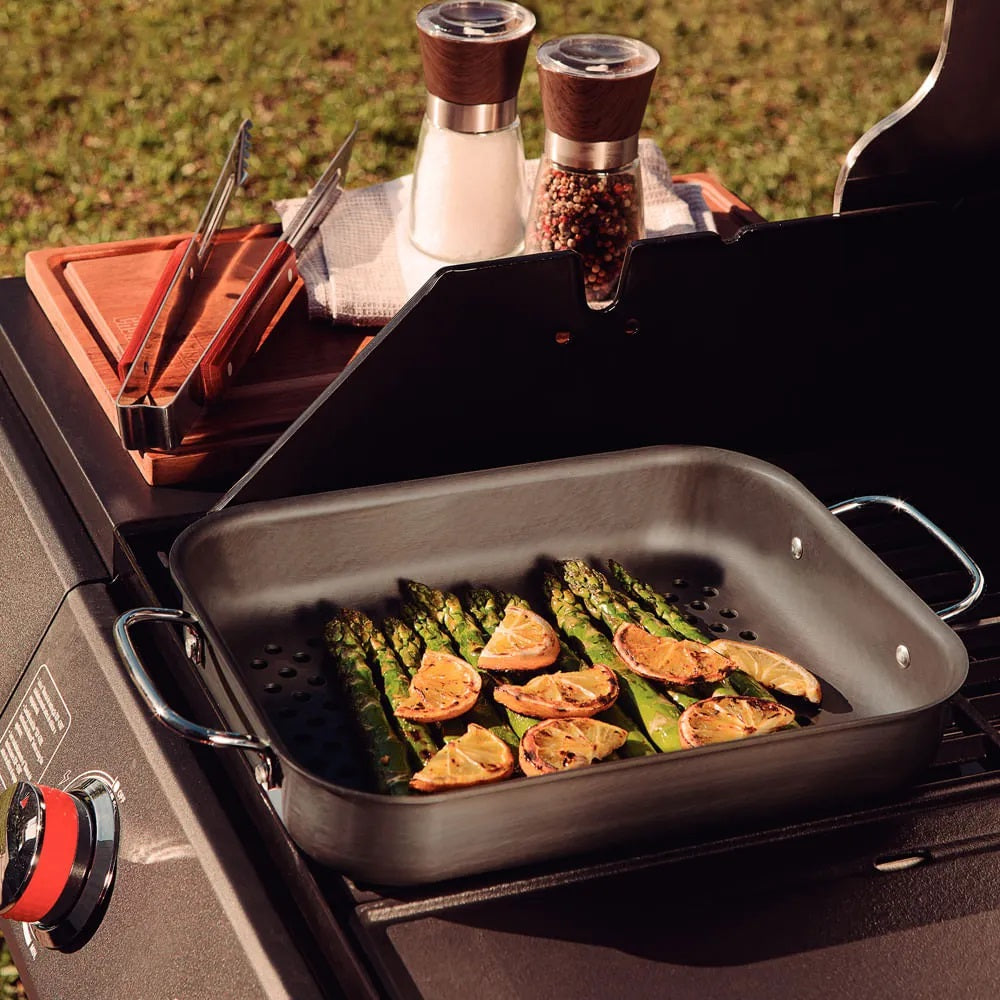 Grelha Churrasco Retangular Tramontina 28cm Aluminio Anodizado