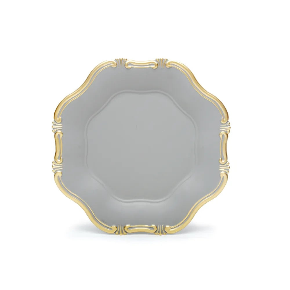 Sousplat Cromus Borda Arabesco Fendi/Ouro 33cm