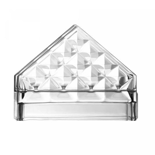 Porta Guardanapos de Cristal Diamond Lyor 12,5cm x 4cm x 9,5cm