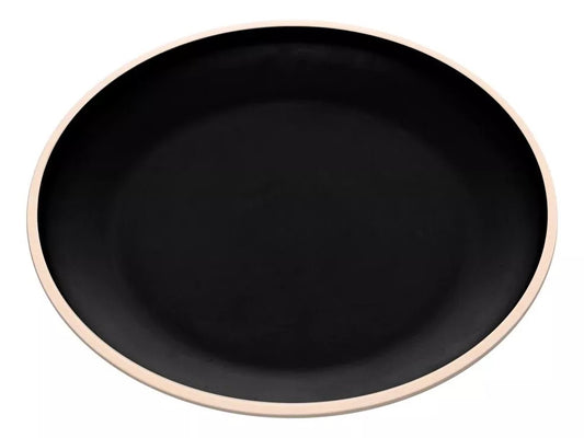 Prato Raso de Melamina Wolff Class Preto 27cm