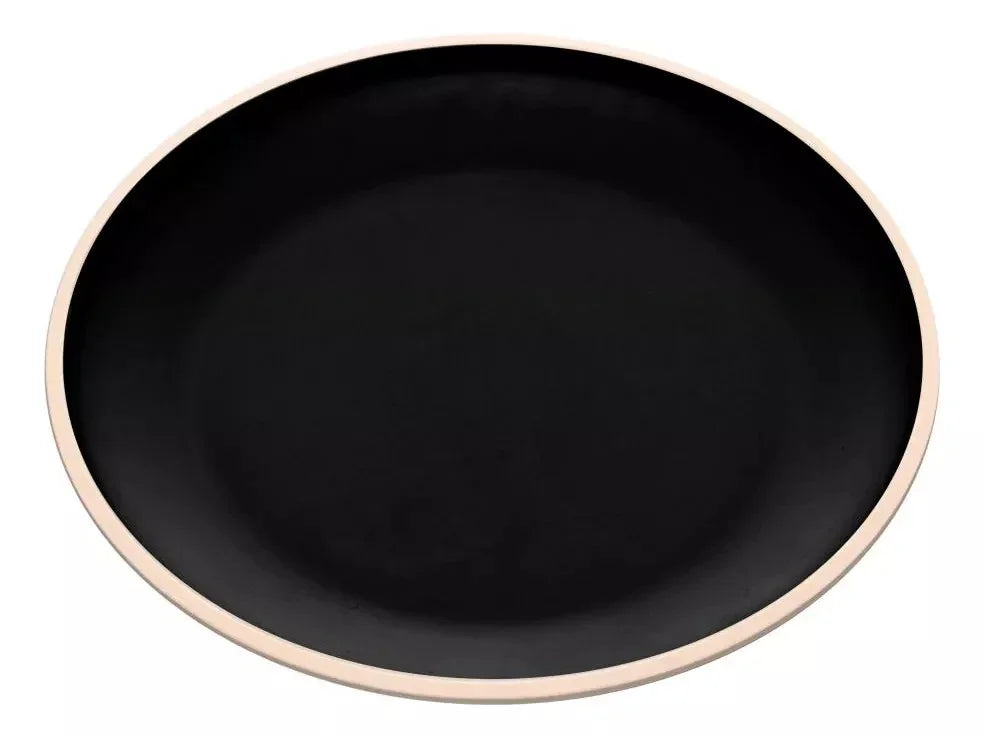Prato Raso de Melamina Wolff Class Preto 27cm