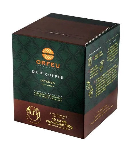 Café Orfeu Filtrado Intenso Drip Coffee 100g Com 10 Unidades