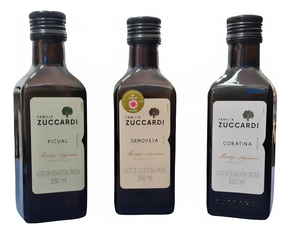 Kit Presente Azeites Zuccardi Lata Branca 3x250ml
