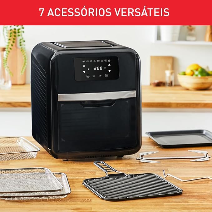 Airfry Oven e Grill Arno Expert 9 em 1 Digital 11L Preta UFE9