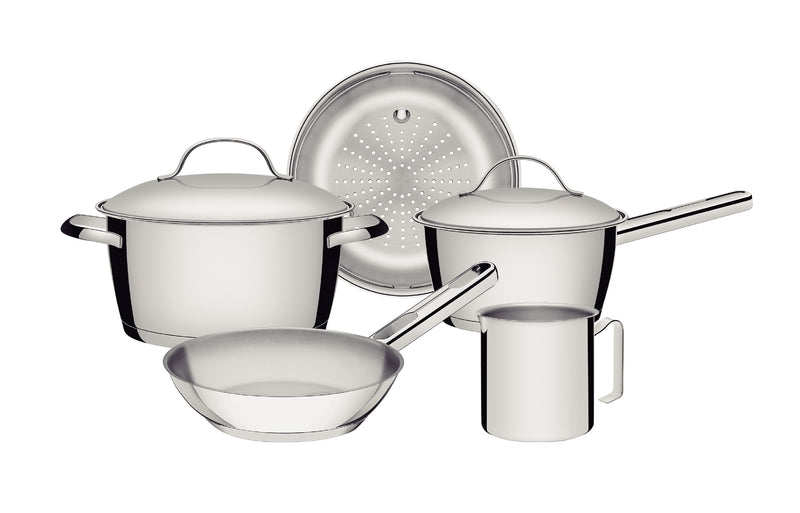 Jogo de Panelas Tramontina Allegra Inox Fundo Triplo 5 Pc fervedor