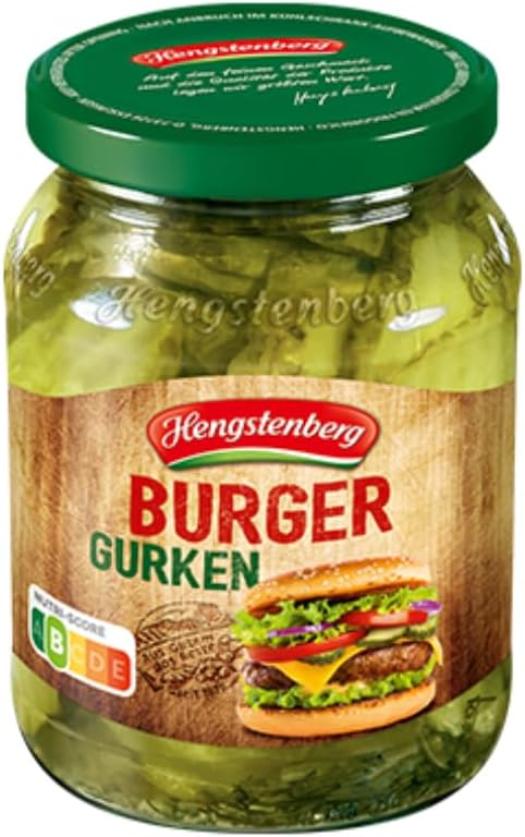 Pepinos Alemão Hengstenberg para Burger 330g em rodelas