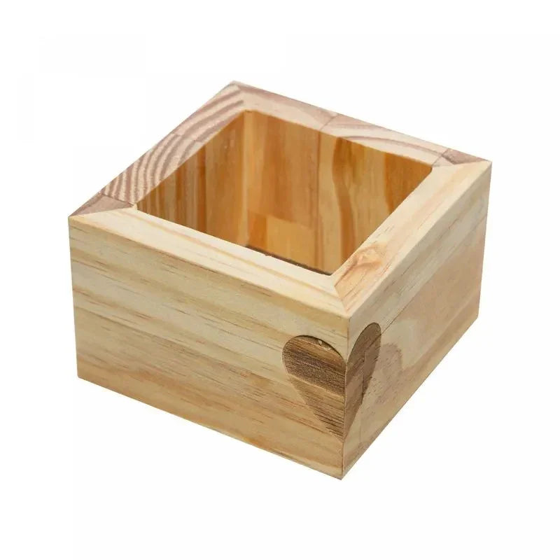 Cachepot de Madeira Wolff para Vaso de Plantas Coração