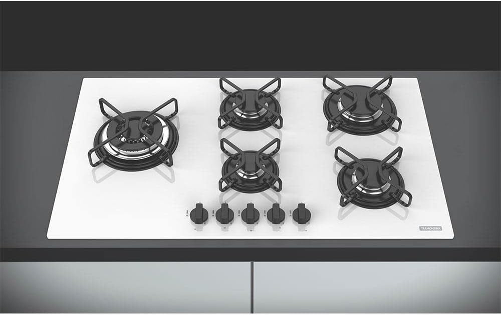 Cooktop a Gás Tramontina Penta Side Plus W 5GG TRI 90 Branco