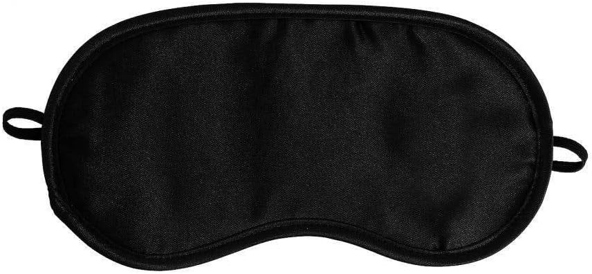 Máscara para Dormir com Elástico de Poliéster Lyor Preta