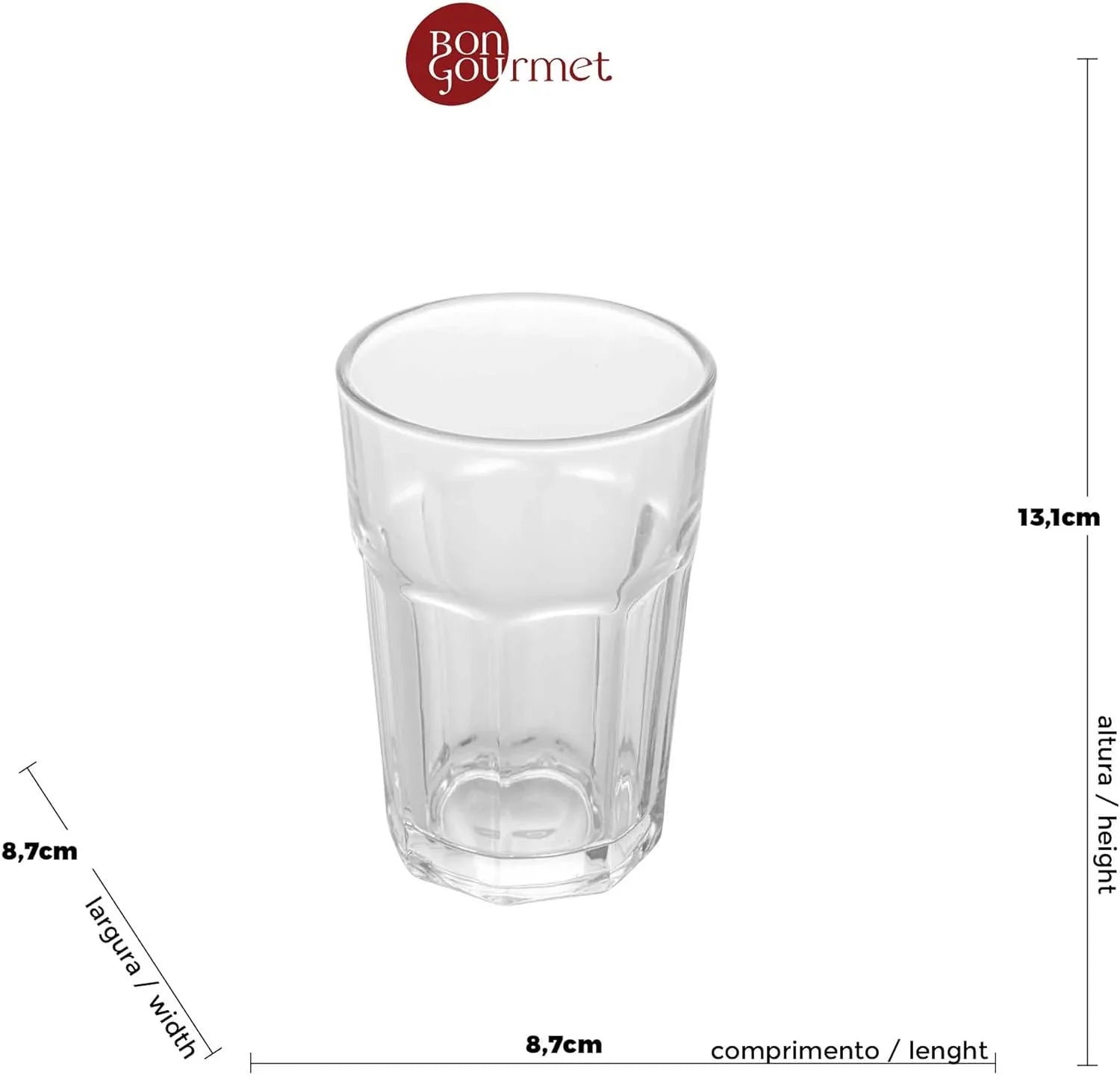 Copo Altos de Vidro para Drink Allure Wolff 425ml
