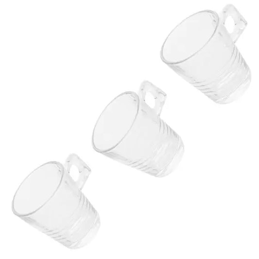 Conjunto 3 Xícaras para Café de Vidro Lima 80ml Lyor