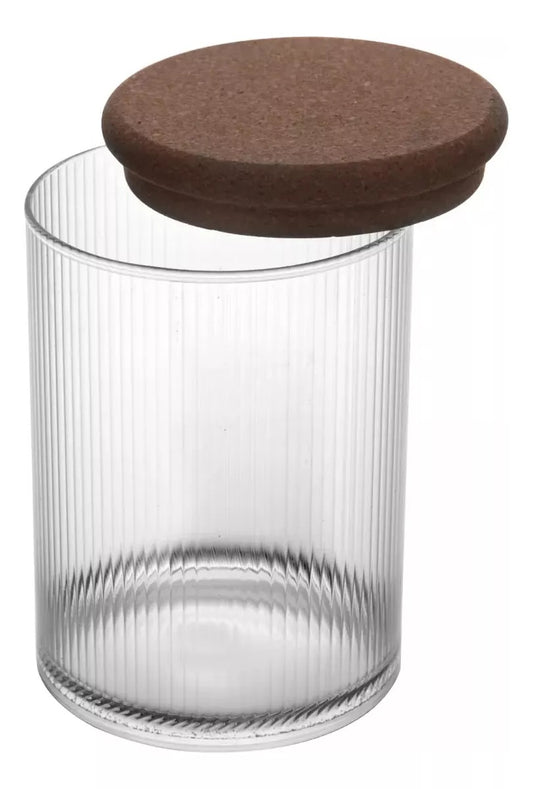 Pote de Vidro com Tampa Rolha Lyor Essencia 850ml