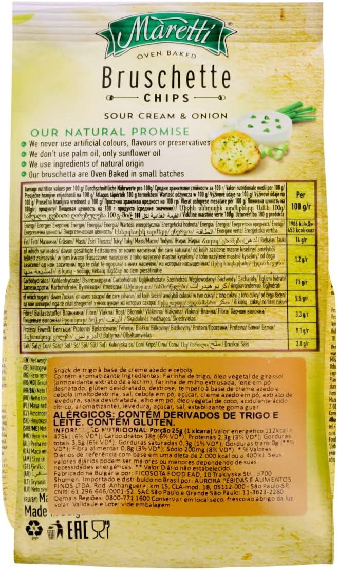 Snack de Trigo Bruschetta Bul Maretti Sour Cream & Onion 85 g