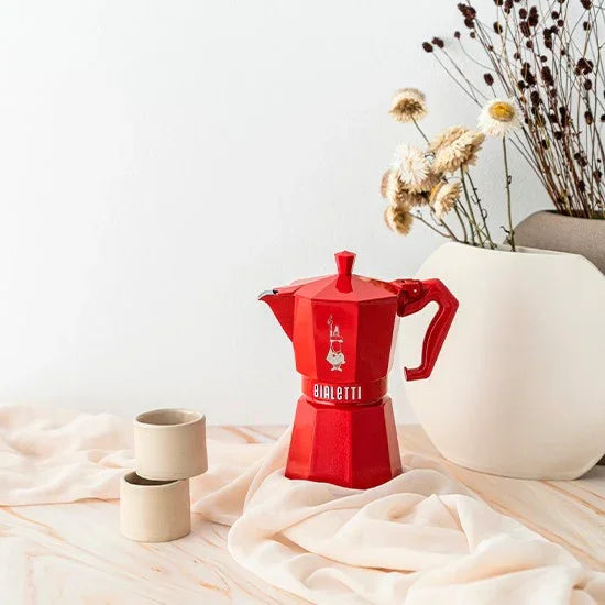 Cafeteira Bialetti Moka Exclusive Vermelha 3 xícaras