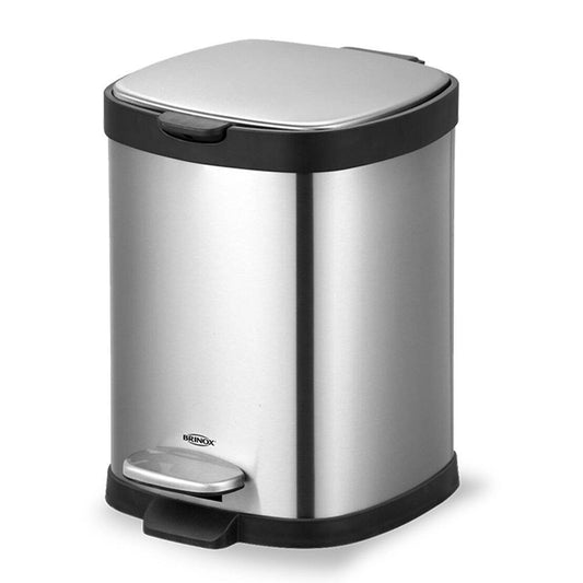 Lixeira Inox Pedal E Balde Frame 6l Inox Brinox 29x22x29,2cm