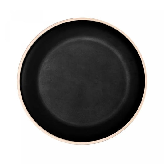 Prato de Sobremesa de Melamina Class Preto Wolff 21,5cm